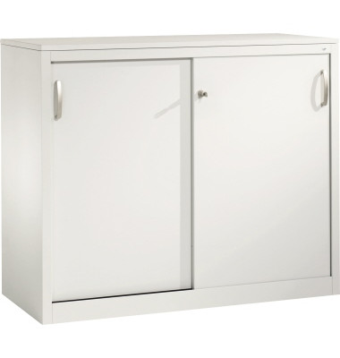 Schiebet&uuml;renschrank Acurado 205600S10040, abschlie&szlig;bar, 2 OH, lichtgrau, 120x100x50cm (BxHxT)