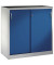 Schiebet&uuml;renschrank Acurado 2057092S10009, abschlie&szlig;bar, 3 OH, enzianblau/lichtgrau, 120x120x50cm (BxHxT)