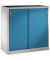 Schiebet&uuml;renschrank Acurado 2057092S10013, abschlie&szlig;bar, 3 OH, lichtblau/lichtgrau, 120x120x50cm (BxHxT)