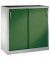 Schiebet&uuml;renschrank Acurado 2057092S10010, abschlie&szlig;bar, 3 OH, lichtgrau/rededagr&uuml;n, 120x120x50cm (BxHxT)