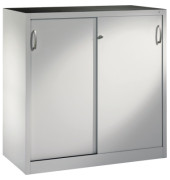 Schiebet&uuml;renschrank Acurado 2057092S10001, abschlie&szlig;bar, 3 OH, lichtgrau, 120x120x50cm (BxHxT)