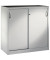 Schiebet&uuml;renschrank Acurado 2057092S10001, abschlie&szlig;bar, 3 OH, lichtgrau, 120x120x50cm (BxHxT)