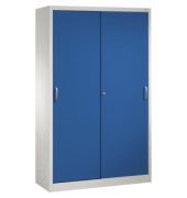 Schiebet&uuml;renschrank Acurado 2059002S10007, abschlie&szlig;bar, 5 OH, enzianblau/lichtgrau, 120x195x50cm (BxHxT)