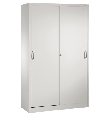 Schiebet&uuml;renschrank Acurado 2059002S10004, abschlie&szlig;bar, 5 OH, lichtgrau, 120x195x50cm (BxHxT)