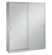 Schiebet&uuml;renschrank Acurado 214000S10111, abschlie&szlig;bar, 2x5 OH, wei&szlig;aluminium, 160x195x40cm (BxHxT)