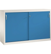 Schiebet&uuml;renschrank Acurado 214600S10071, abschlie&szlig;bar, 2x2 OH, lichtblau/lichtgrau, 160x100x40cm (BxHxT)