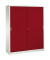 Schiebet&uuml;renschrank Acurado 215000S10101, abschlie&szlig;bar, 2x5 OH, lichtgrau/rubinrot, 160x195x50cm (BxHxT)