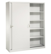 Schiebet&uuml;renschrank Acurado 215000S10099, abschlie&szlig;bar, 2x5 OH, lichtgrau, 160x195x50cm (BxHxT)