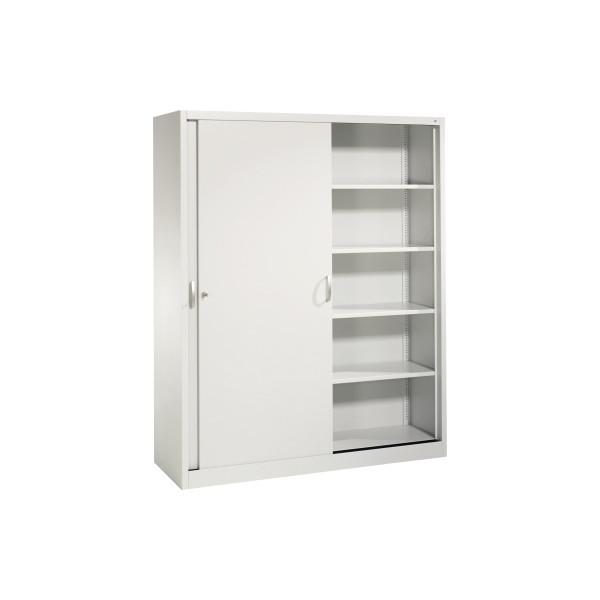 4050646330128 - ACURADO Schiebetürenschrank 8 Fachböden HxBxT 1950 x 1600 x 500 mm lichtgrau C+P