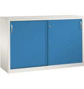 Schiebet&uuml;renschrank Acurado 215600S10062, abschlie&szlig;bar, 2x2 OH, lichtblau/lichtgrau, 160x100x50cm (BxHxT)