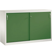 Schiebet&uuml;renschrank Acurado 215600S10051, abschlie&szlig;bar, 2x2 OH, resedagr&uuml;n/lichtgrau, 160x100x50cm (BxHxT)