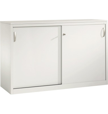 Schiebet&uuml;renschrank Acurado 215600S10038, abschlie&szlig;bar, 2x2 OH, lichtgrau, 160x100x50cm (BxHxT)