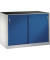 Schiebet&uuml;renschrank Acurado 2156092S10005, abschlie&szlig;bar, 2x2 OH, enzianblau/lichtgrau, 160x100x50cm (BxHxT)