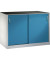 Schiebet&uuml;renschrank Acurado 2156092S10002, abschlie&szlig;bar, 2x2 OH, lichtblau/lichtgrau, 160x100x50cm (BxHxT)