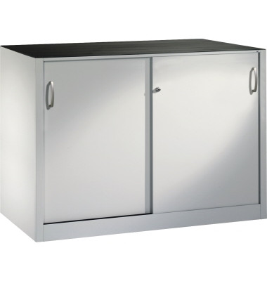 Schiebet&uuml;renschrank Acurado 2156092S10000, abschlie&szlig;bar, 2x2 OH, lichtgrau, 160x100x50cm (BxHxT)