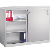 Schiebet&uuml;renschrank Acurado 21571200S10037, abschlie&szlig;bar, 2x3 OH, lichtgrau, 160x120x50cm (BxHxT)