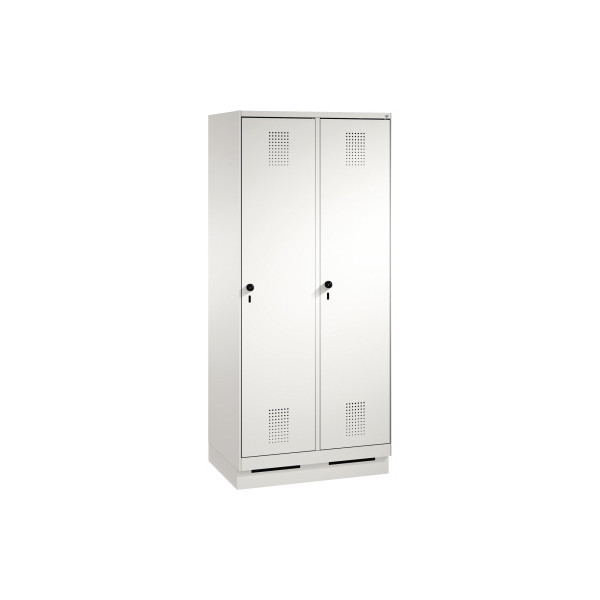 4054421903521 - Garderobenschrank Sockel 2 Abteile AbtB 400 mm Drehriegel BxTxH 800x500x1800 mm ral 7035 4054421903521 - Garderobenschrank Sockel 2 Abteile AbtB 400 mm Drehriegel BxTxH 800x500x1800 mm ral 7035