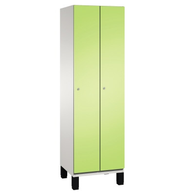 Umkleidespind 4510020S10048 Füße 2Abteile B600mm lgr/vgn