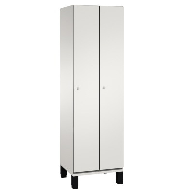 Umkleidespind 4510020S10016 Füße 2Abteile B600mm lgr/lgr