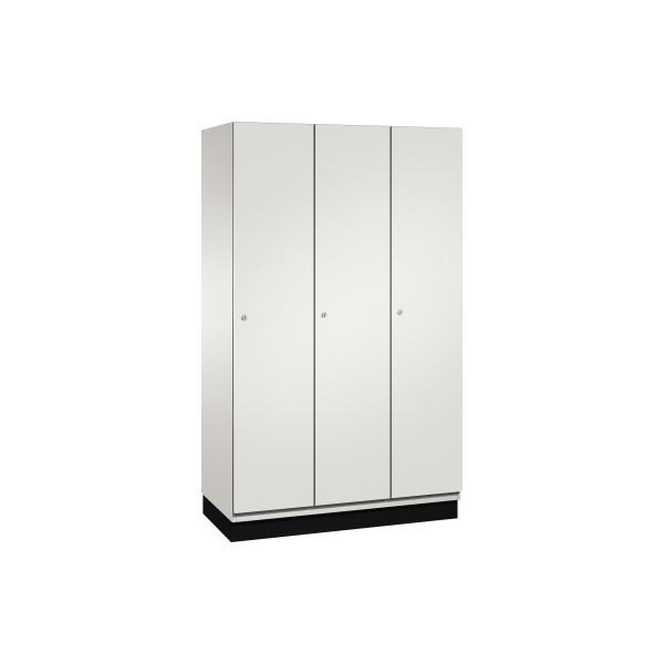 4059369447427 - CAMBIO Garderobenschrank mit Stahlblech-Türen 3 Abteile Breite 1200 mm Korpus lichtgrau Tür lichtgrau 4059369447427 - CAMBIO Garderobenschrank mit Stahlblech-Türen 3 Abteile Breite 1200 mm Korpus lichtgrau Tür lichtgrau