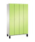 Umkleidespind 4510040S10015 Füße 4Abteile B1200mm lgr/vgn