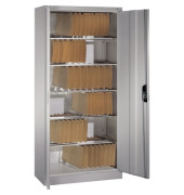 H&auml;ngeregistraturschrank Acurado 9260600S10222, abschlie&szlig;bar, 6 H&auml;ngeregistraturen, wei&szlig;aluminium, 93x195x40cm (BxHxT)