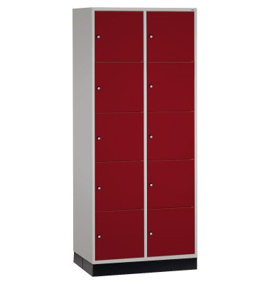 Schließf.schrank 8570203S10003 10Fächer 1950x820x600mm lgr/rrt