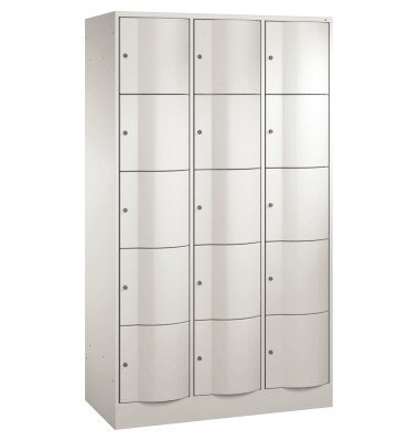 Schließf.schrank 8570372S10007 15Fächer 1950x1150x540mm lgr/lgr