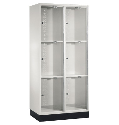 Schließf.schrank 8370A202S10001 Acrylglastüren 1750x820x500mm lgr