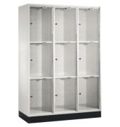 Schließf.schrank 8370A302S10007 Acrylglastüren 1750x1220x500mm lgr