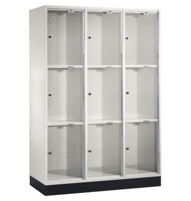 Schließf.schrank 8370A302S10007 Acrylglastüren 1750x1220x500mm lgr