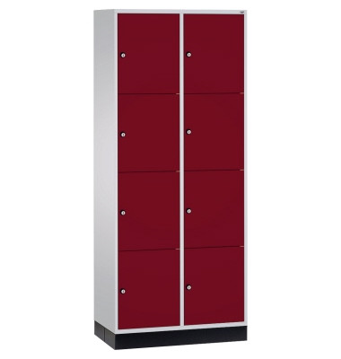 Schlie&szlig;f.schrank 8470202S10142 8F&auml;cher 1950x820x500mm lgr/rrt