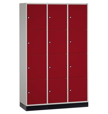 Schließf.schrank 8470302S10019 12Fächer 1950x1220x500mm lgr/rrt
