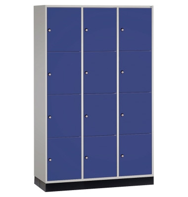 Schließf.schrank 8470302S10026 12Fächer 1950x1220x500mm lgr/ebl