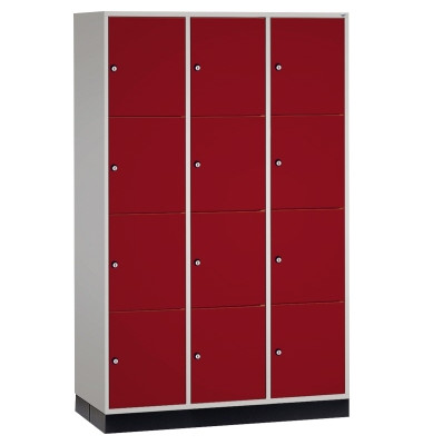 Schließf.schrank 8470303S10073 12Fächer 1950x1220x600mm lgr/rrt