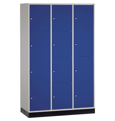 Schließf.schrank 8470303S10055 12Fächer 1950x1220x600mm lgr/ebl