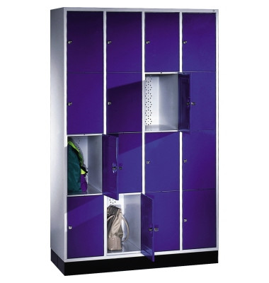 Schließf.schrank 8470401S10013 16Fächer 1950x1220x500mm lgr/ebl