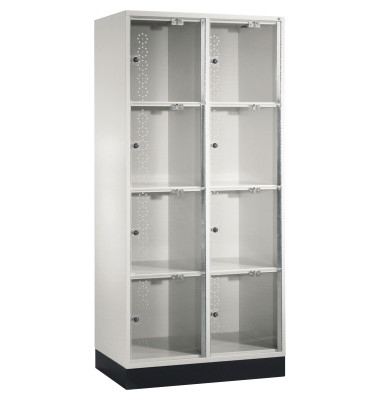 Schließf.schrank 8470A202S10003 Acrylglastüren 1750x820x500mm lgr