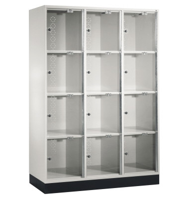 Schließf.schrank 8470A302S10002 Acrylglastüren 1750x1220x500mm lgr