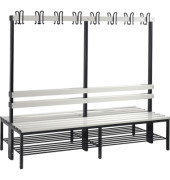 Garderobenbank 8052210S10043 Schuhrost 1650x1960x756mm sgr/lgr
