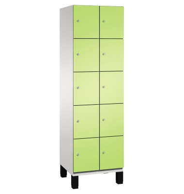 Fächerschrank 4510420S10021 Füße 10Fächer B600mm lgr/vgn