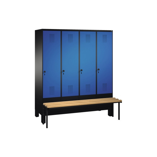4059096861046 - Umkleidespind 4903042S10025 Sitzbank 4Abteile B1600mm sgr ebl