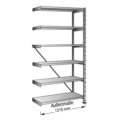Steckregal 401223 Anbau 1.200x2.280x1.000mm 6OH vz