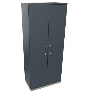 Flügeltürenschrank 5OH B800xT442xH1869 si/Lavagrau