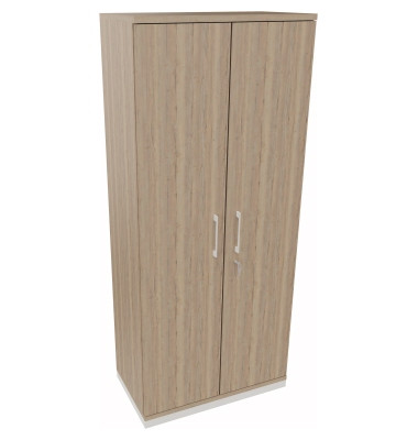 Flügeltürenschrank 5OH B800xT442xH1869 ws/Eiche Nat