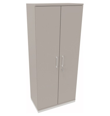 Flügeltürenschrank 5OH B800xT442xH1869 ws/Lichtgrau