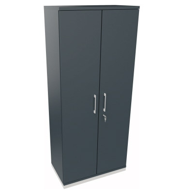Flügeltürenschrank 5OH B800xT442xH1869 ws/Lavagrau