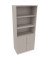 Kombischrank 2OH Tür 3OH Regal B800xT442xH1869mm ws/Lichtgrau