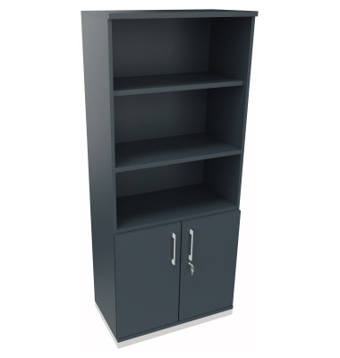 Regalschrank endless 820109882, abschlie&szlig;bar, 5 OH, lavagrau, 80x186,9x44,2cm (BxHxT)