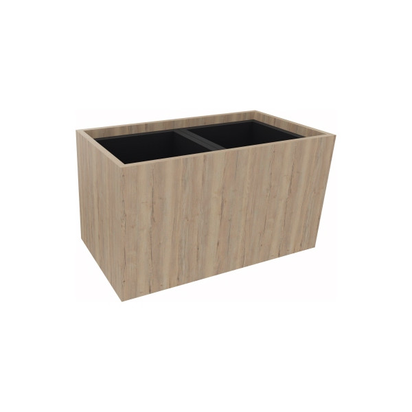 4003969062580 - Pflanzgefäß 2er niedrig B721xT380H400mm Eiche Nat 4003969062580 Soennecken